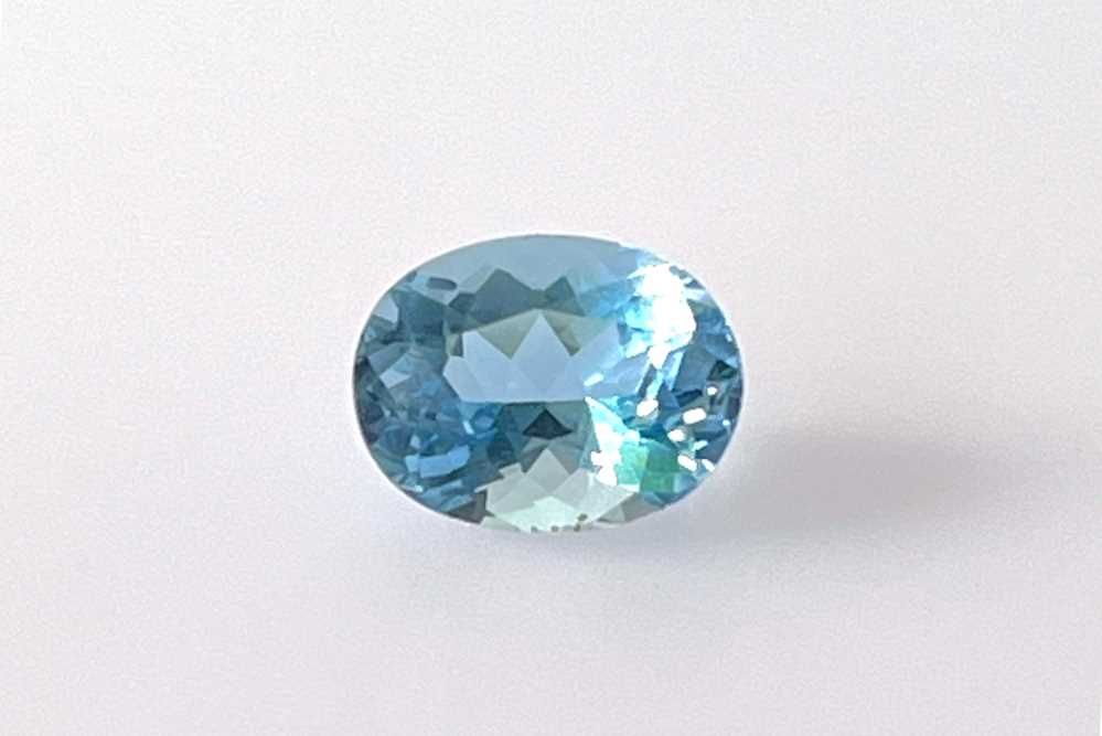 AQUAMARINE FACETED 1.76ct BLUE Vivid BLUE SI MOZAMBIQUE NONE