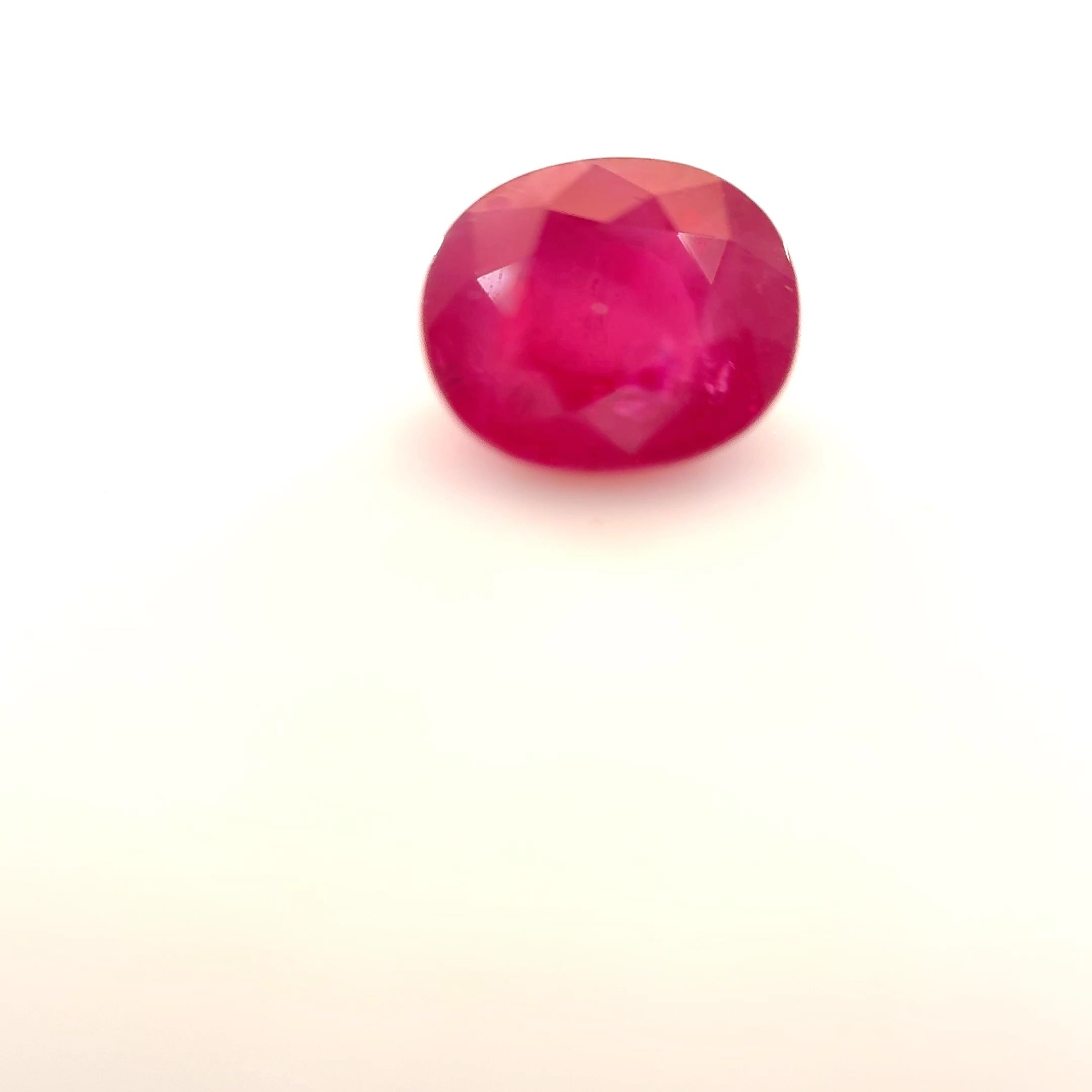 Rubin 1,43 ct, czerwony, szlif cushion