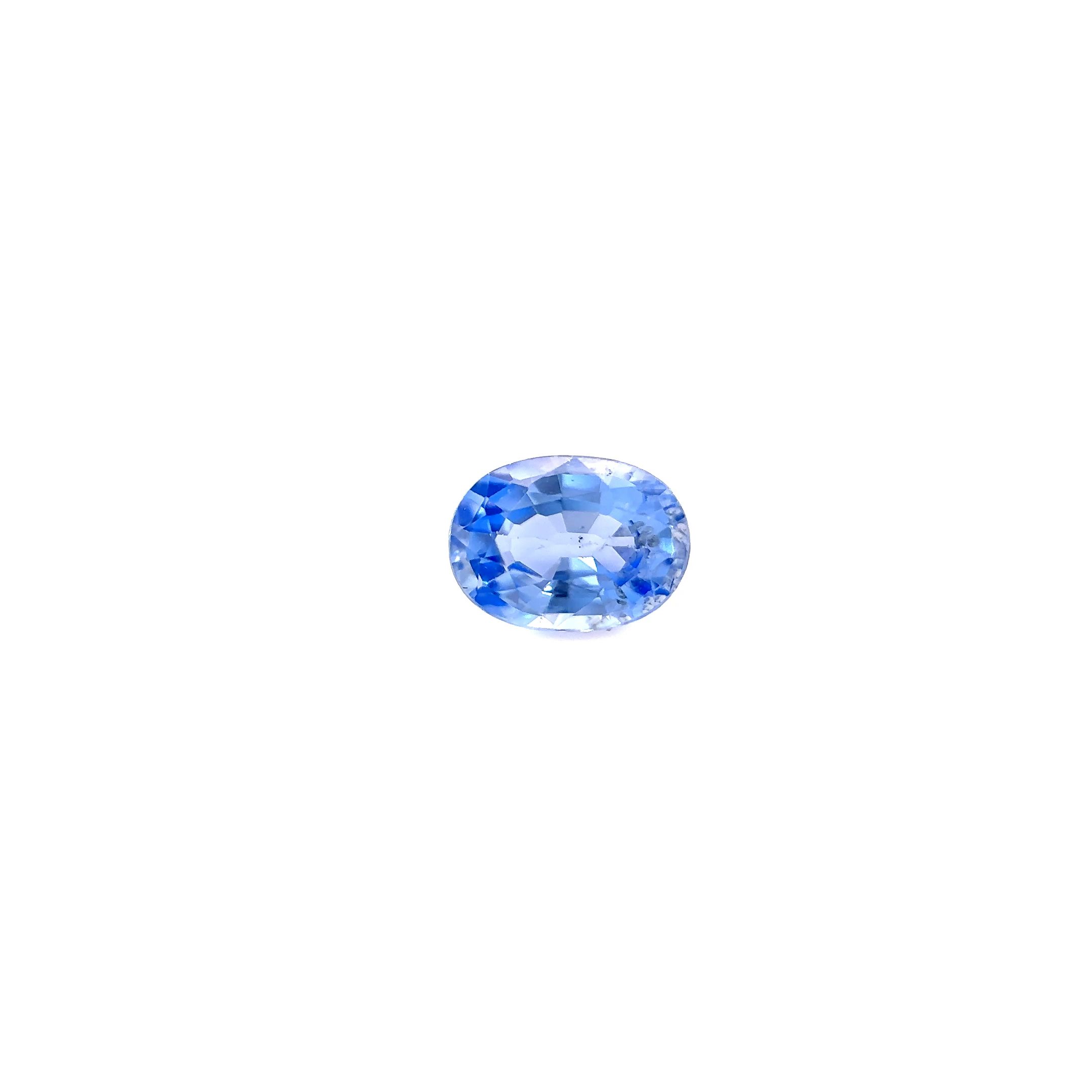Szafir 1,02 ct, niebieski, szlif owalny
