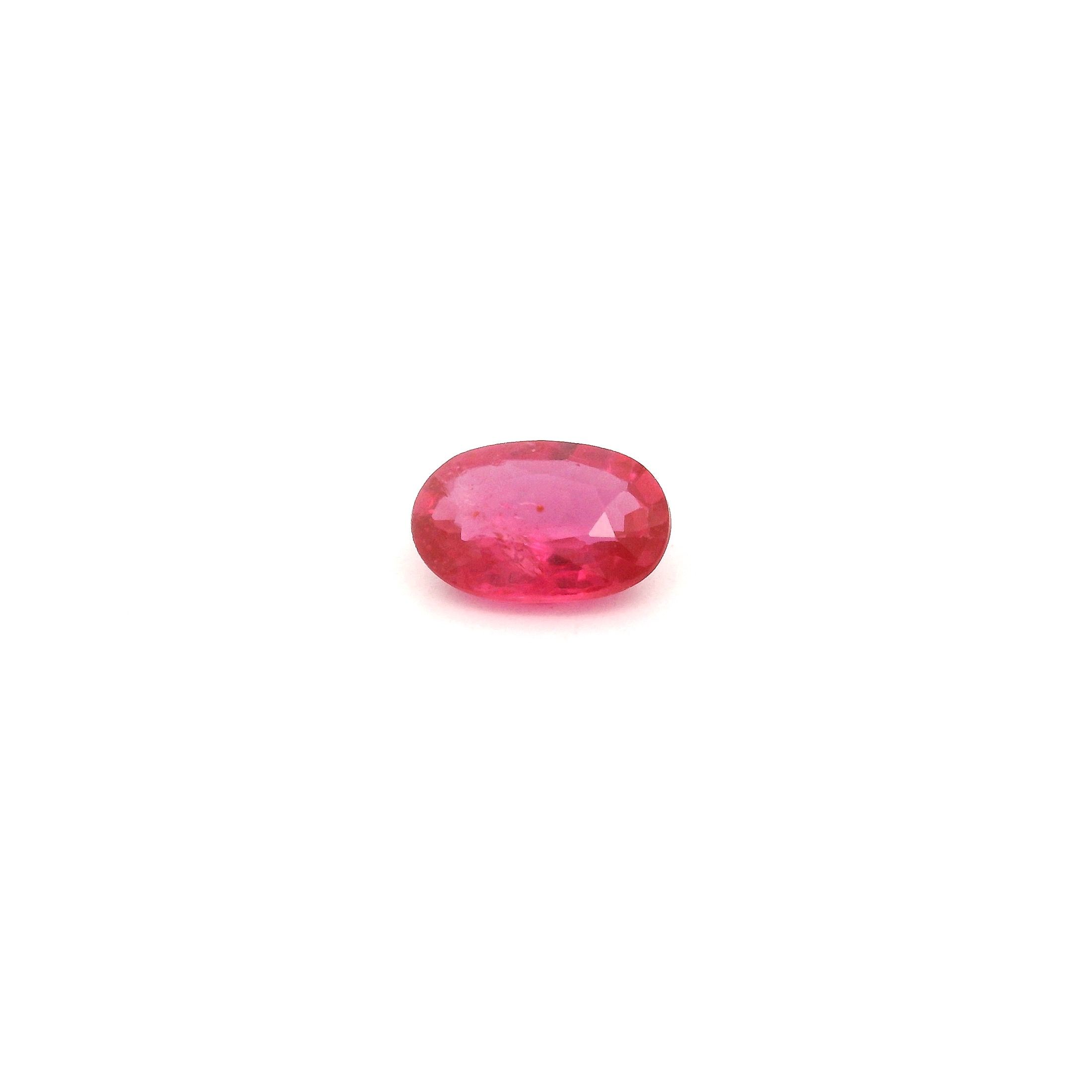 RUBY FACETED 0.58ct RED Medium Intense SI MOZAMBIQUE HEATED