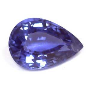 Szafir 1,35 ct, niebieski, szlif gruszka
