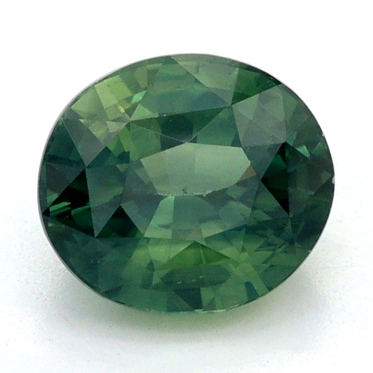 Szafir 1,06 ct, zielony, szlif owalny