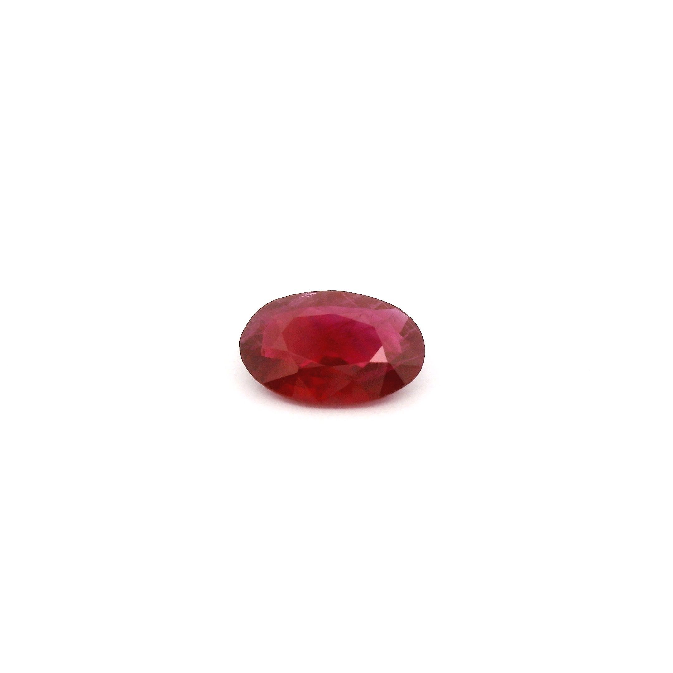 RUBY FACETED 0.63ct RED Intense SI MOZAMBIQUE HEATED