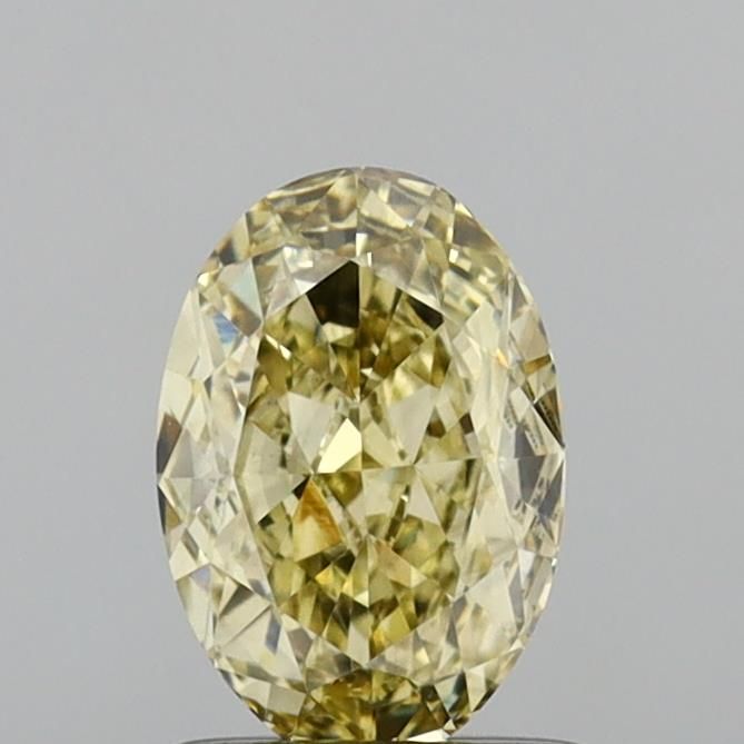 1.03 CT Fancy Gray Yellow OVAL