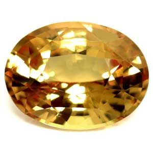 Szafir 1,16 ct, pomarańczowy, szlif owalny