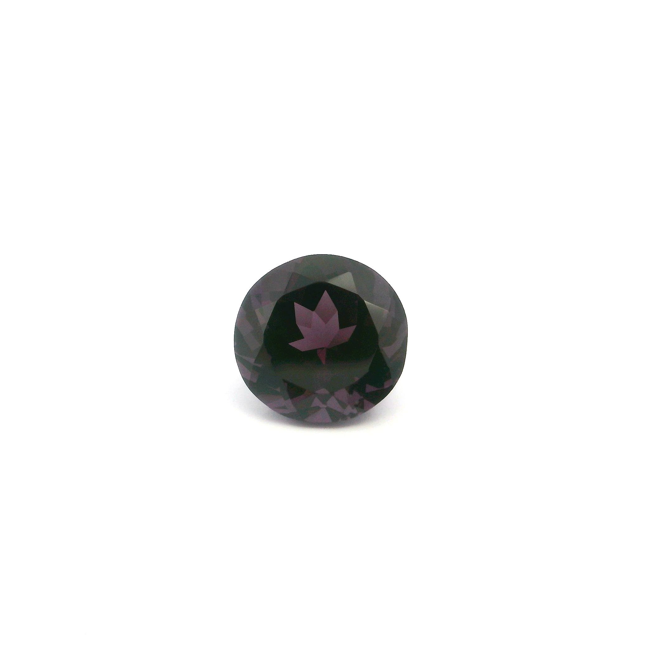 Spinel 3,61 ct, purpurowy, szlif okrągły