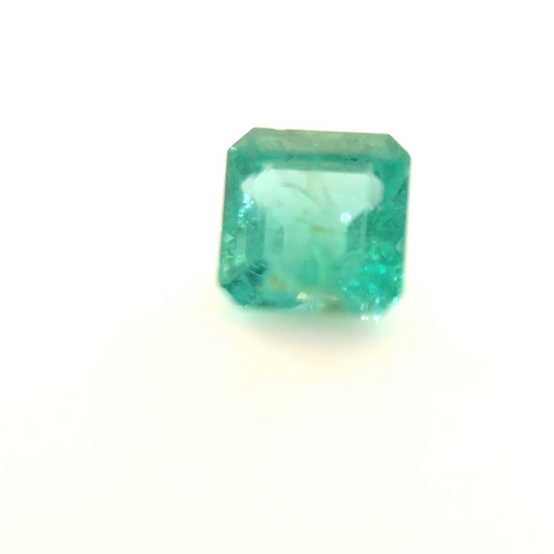 Szmaragd 1,14 ct, zielony, szlif asscher