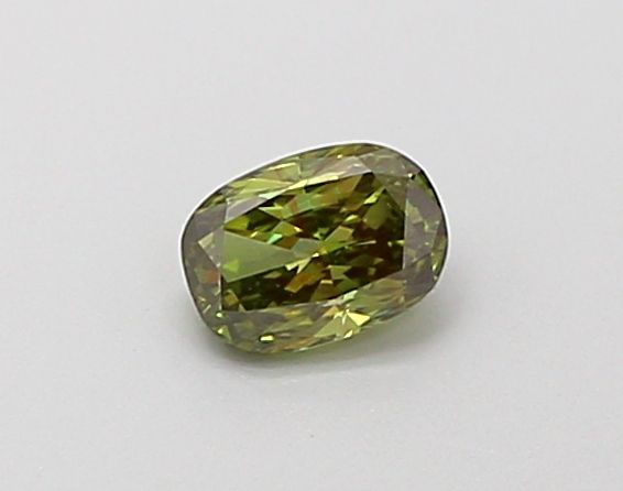 0.27 CT Fancy Deep Green CUSHION BRILLIANT