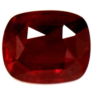 RUBY Cushion 0.7ct RED EC FACETED