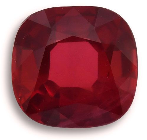 Rubin 1,41 ct, czerwony, szlif cushion
