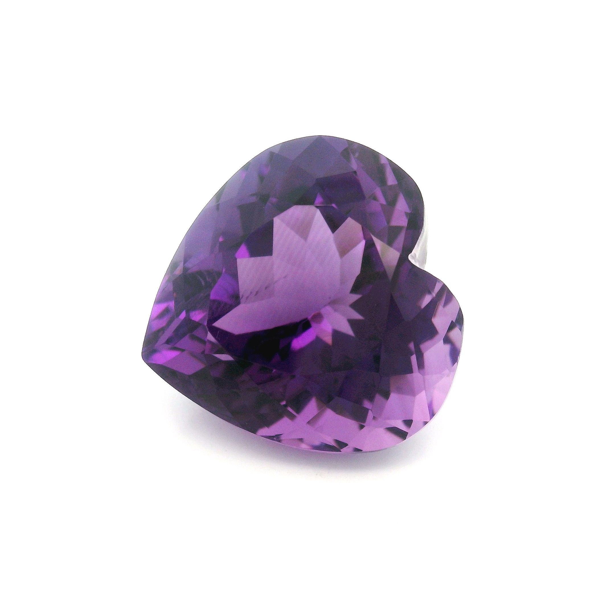 Ametyst 22,11 ct, purpurowy, szlif serce