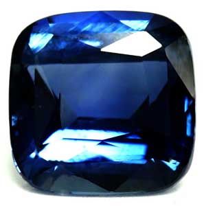 Szafir 1,00 ct, niebieski, szlif cushion