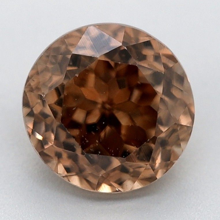 Cyrkon 1,49 ct, brązowy, szlif okrągły
