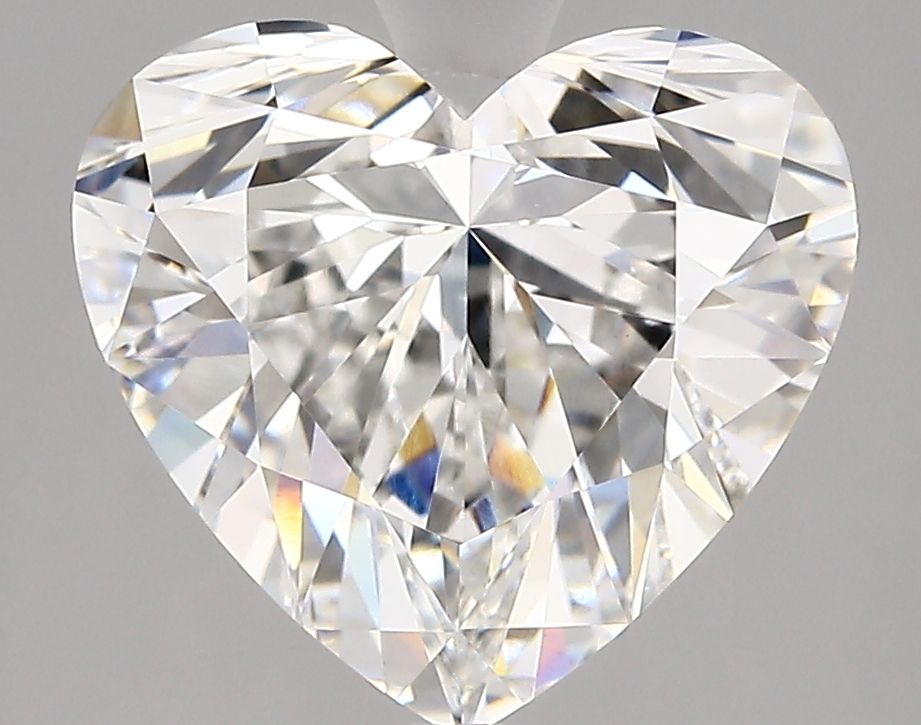 4.3-carat heart diamond with E color, null cut, and VVS2 clarity.