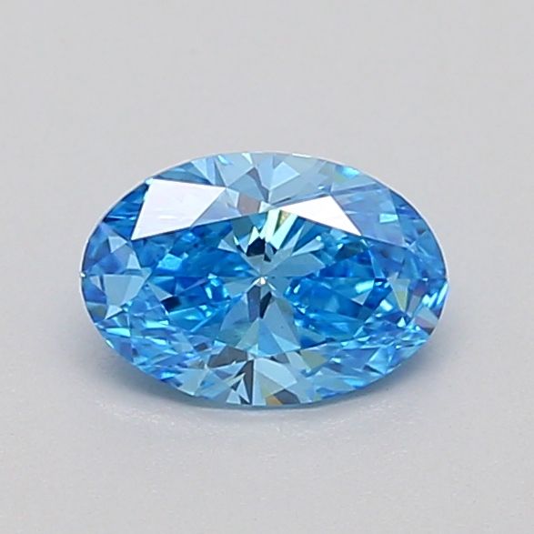 0.57 CT Fancy Intense Blue OVAL