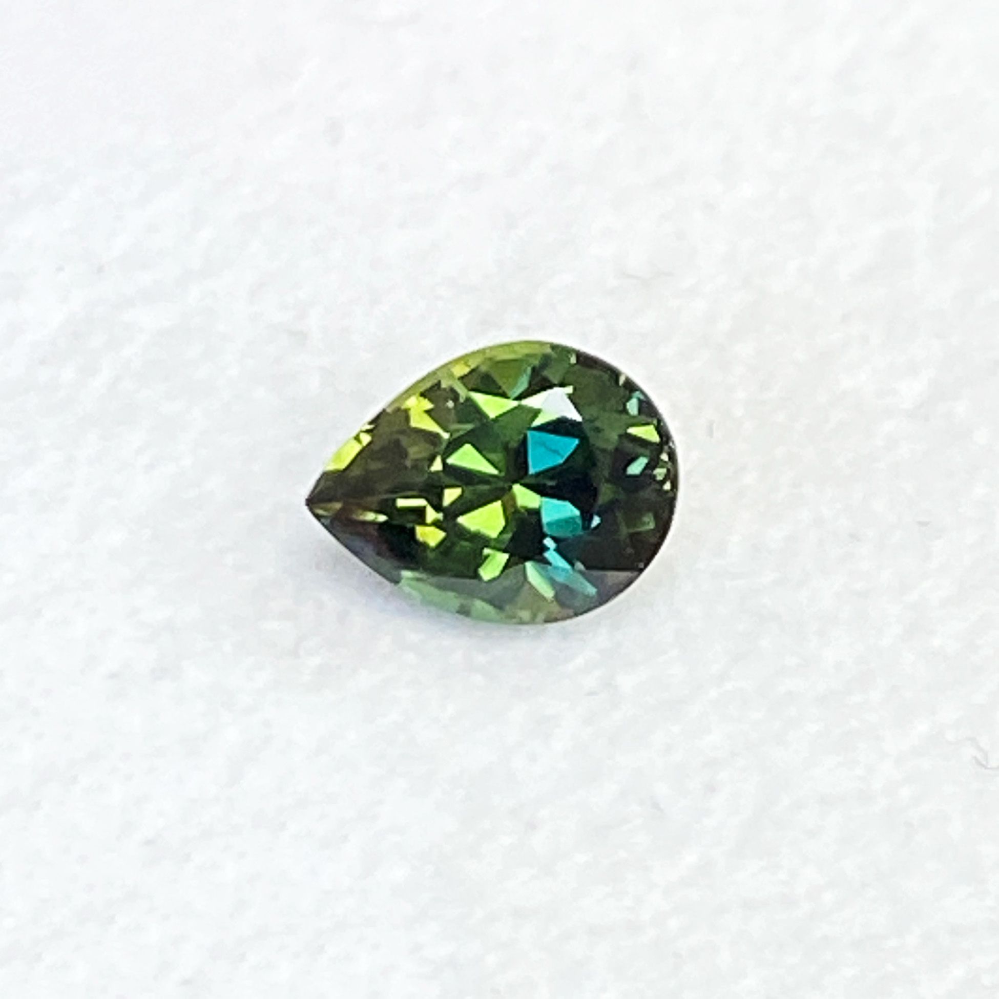 1.56 Carat Green Pear Sapphire
