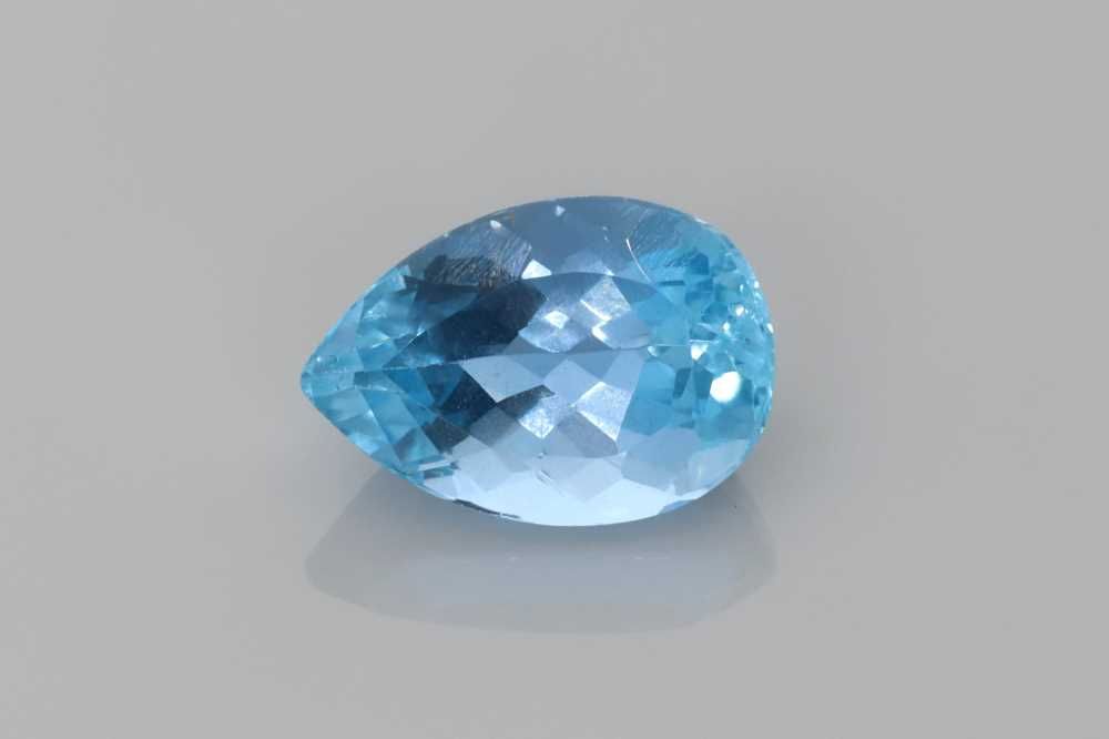 AQUAMARINE FACETED 1.32ct BLUE Vivid BLUE SI MOZAMBIQUE NONE