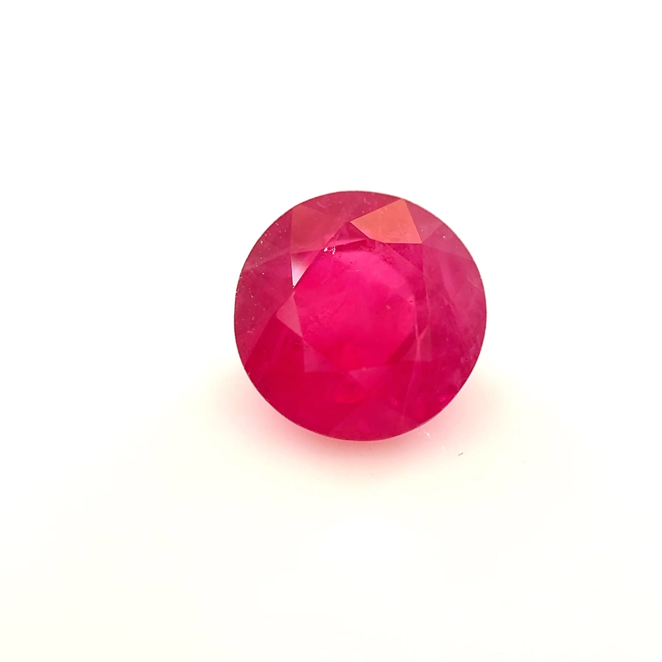 Rubin 1,30 ct, czerwony, szlif okrągły