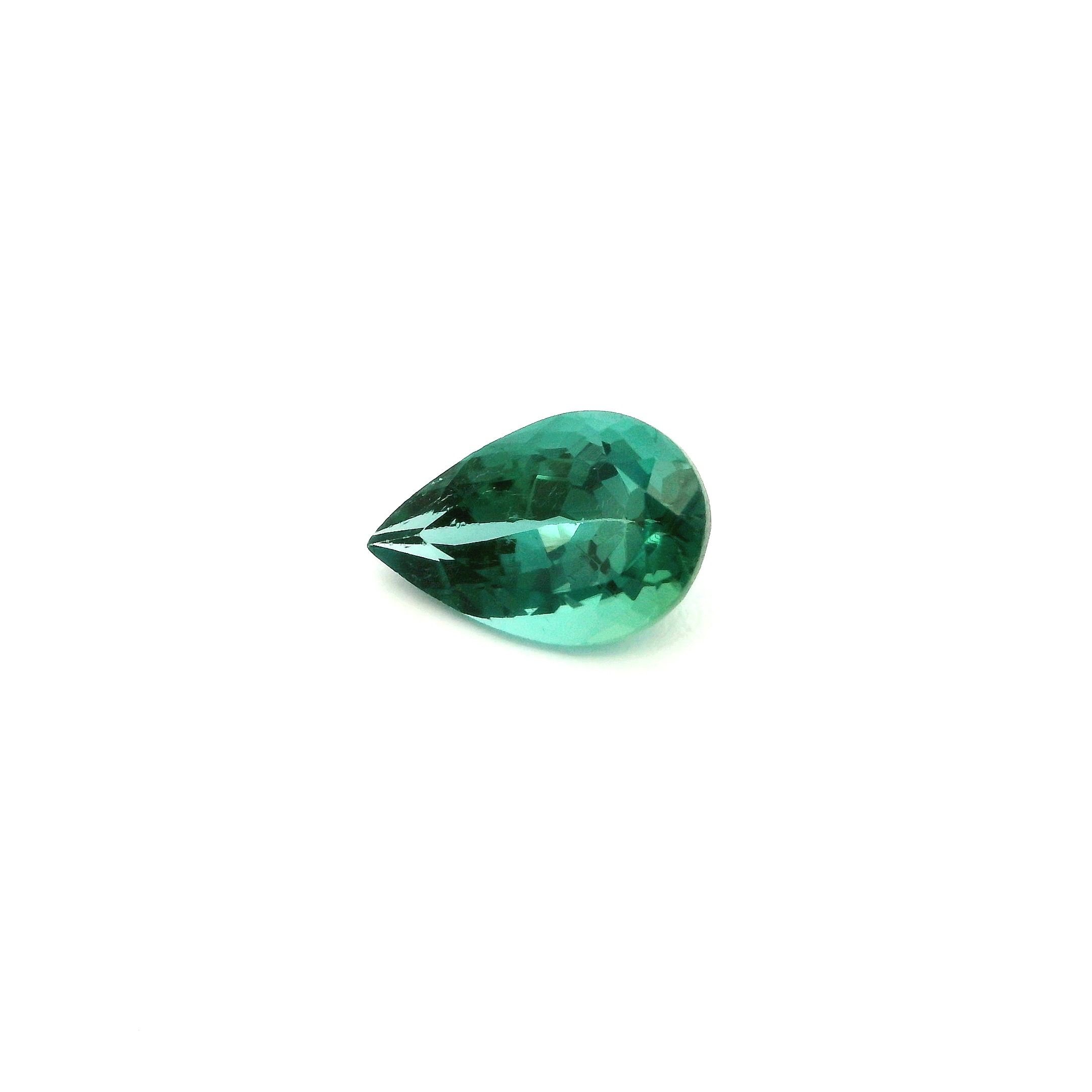 Turmalin 1,51 ct, niebieski, szlif gruszka