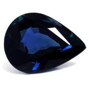Szafir 1,37 ct, niebieski, szlif gruszka