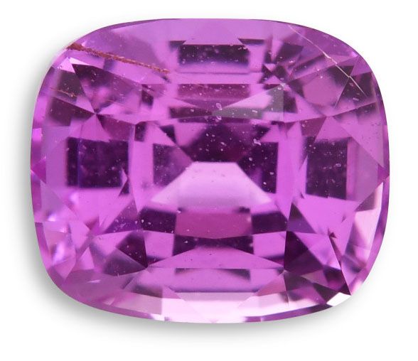 Szafir 1,22 ct, różowy, szlif cushion