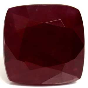 Rubin 3,98 ct, czerwony, szlif cushion