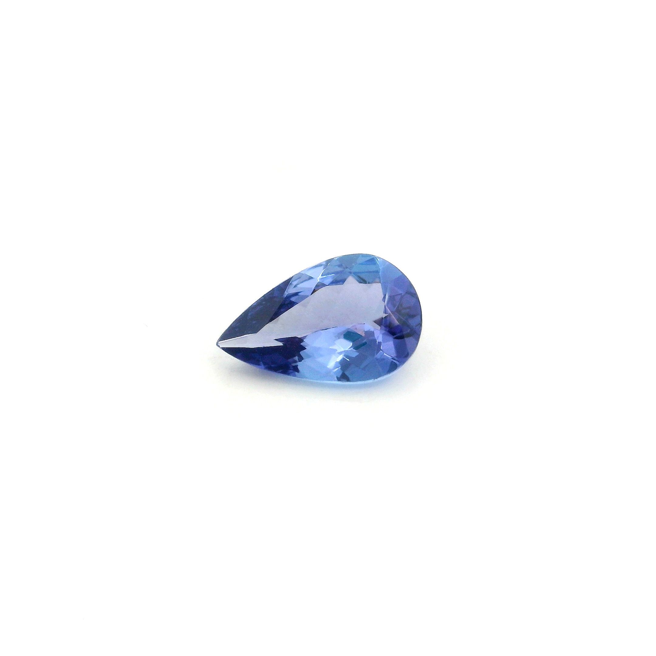 Tanzanit 1,02 ct, niebieski, szlif gruszka