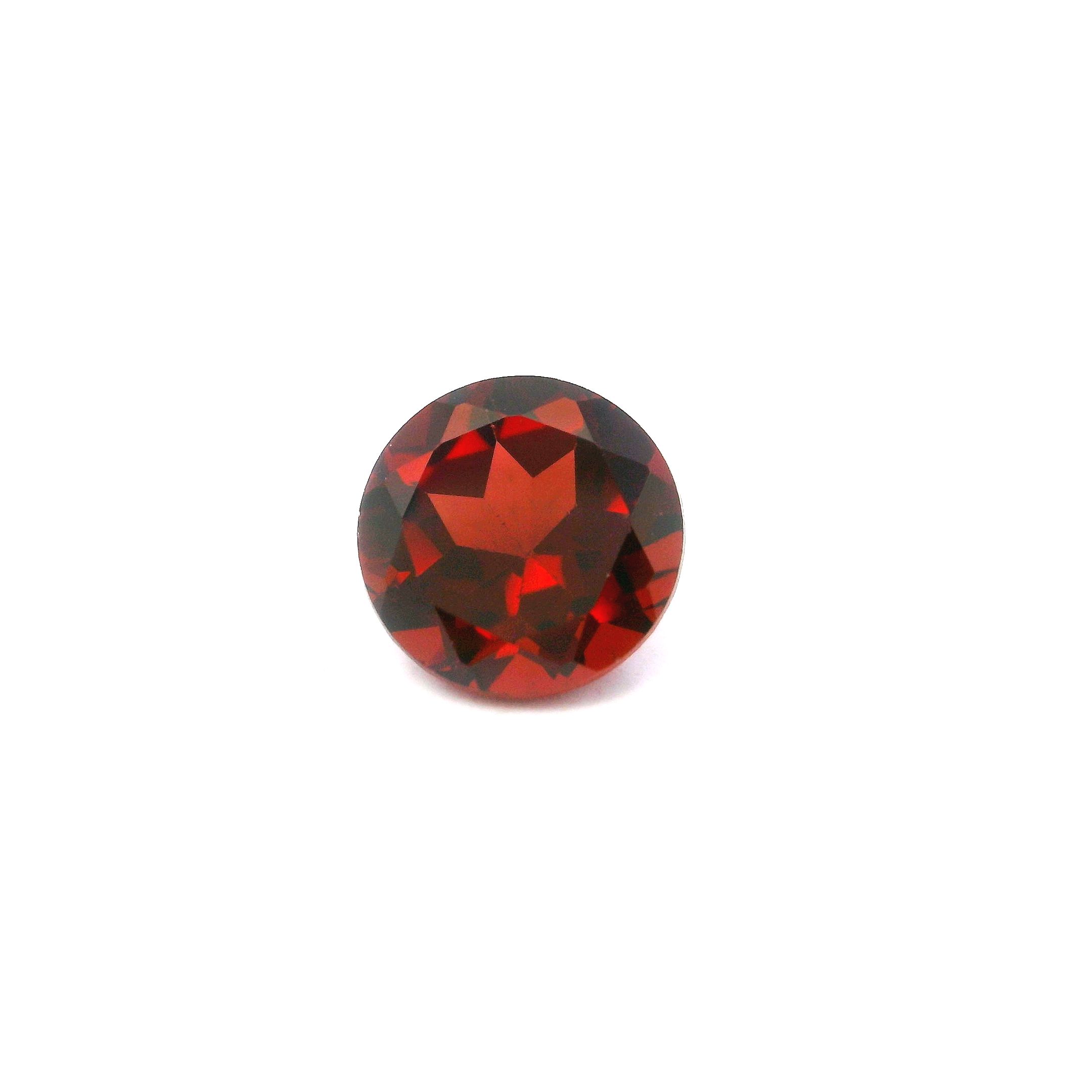 Granat 1,53 ct, czerwony, szlif okrągły