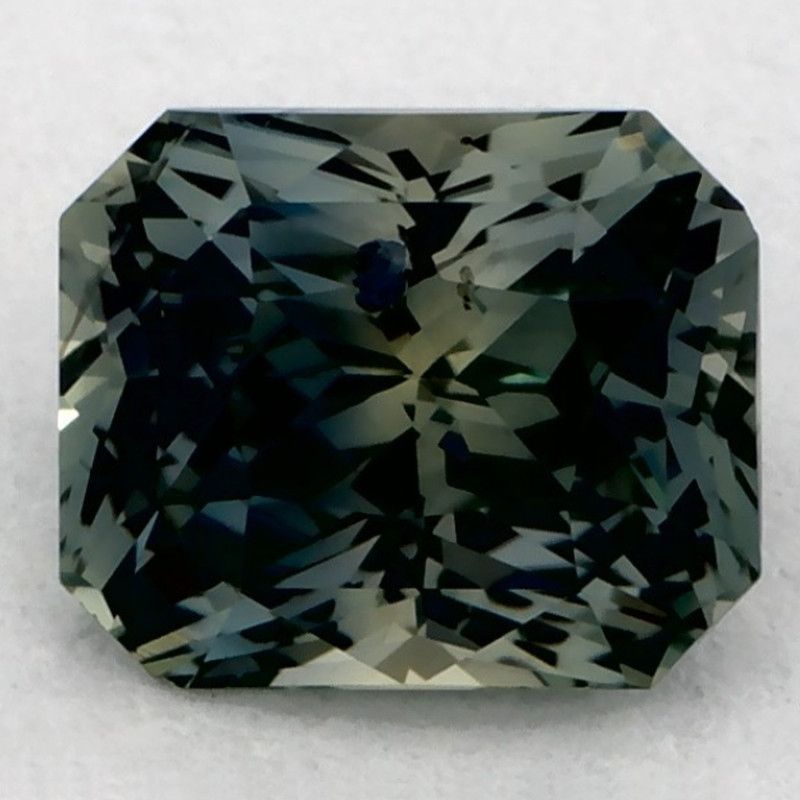 Szafir 1,08 ct, zielony, szlif ośmiokątny
