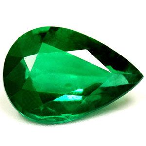 Szmaragd 2,43 ct, zielony, szlif gruszka