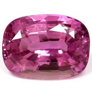 Szafir 3,96 ct, różowy, szlif cushion