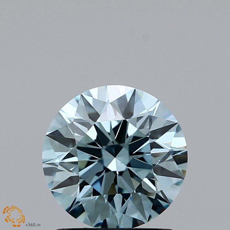 1.13 CT Fancy Greenish Blue ROUND