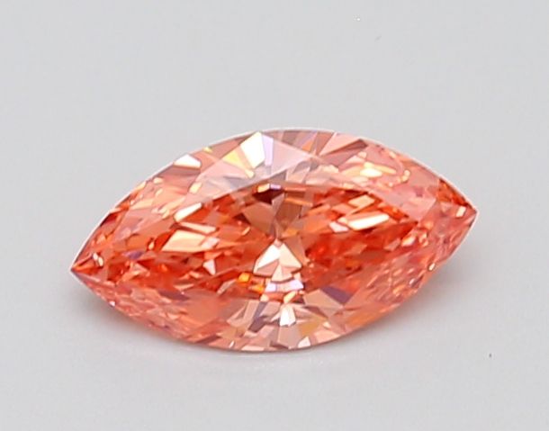0.73 CT Fancy Vivid Orangey Pink MARQUISE