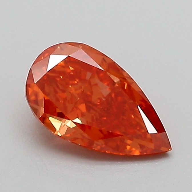 0.85 CT Fancy Vivid Orange Pink PEAR
