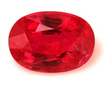 Rubin 1,42 ct, czerwony, szlif owalny