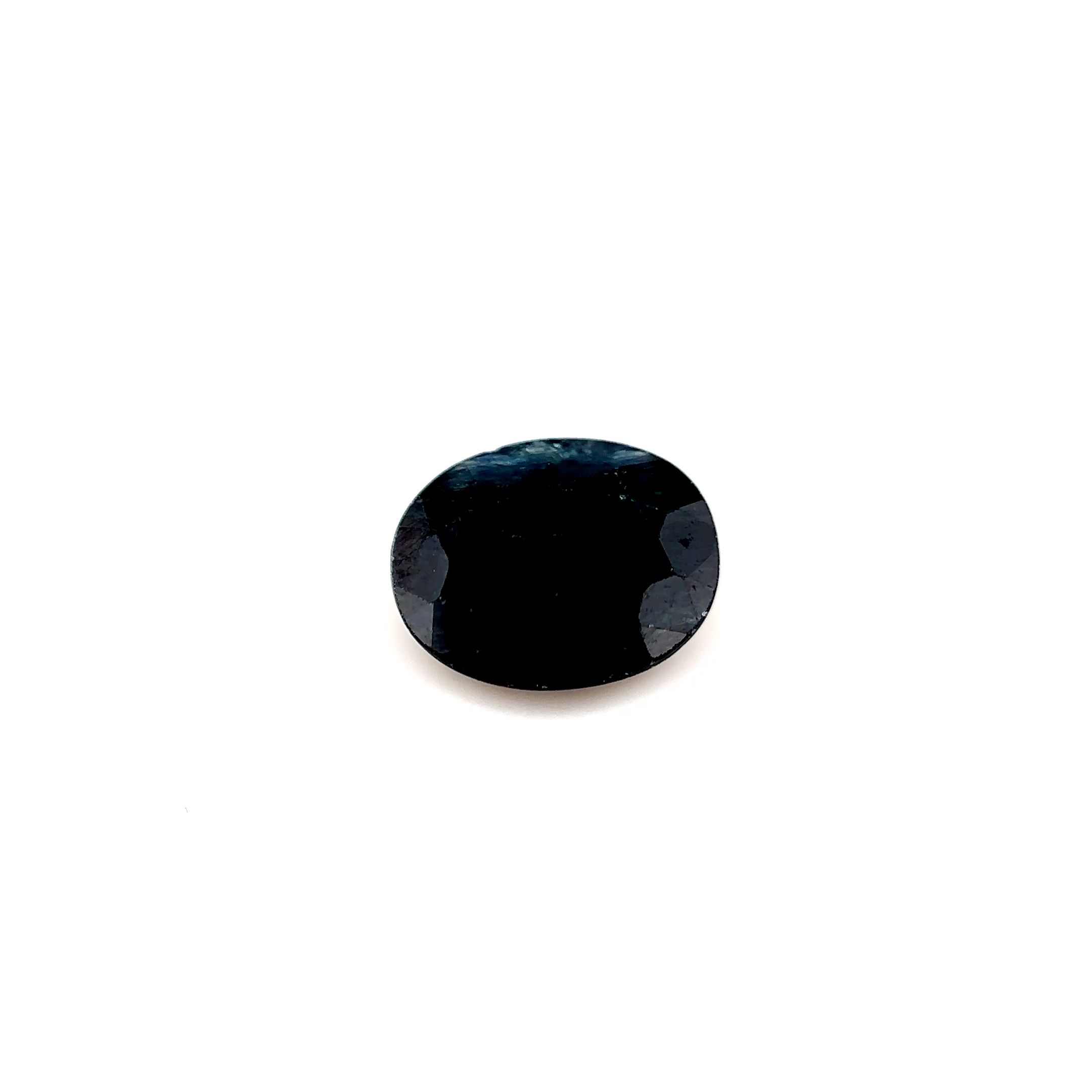 Szafir 2,21 ct, niebieski, szlif owalny