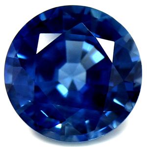 Szafir 1,66 ct, niebieski, szlif okrągły