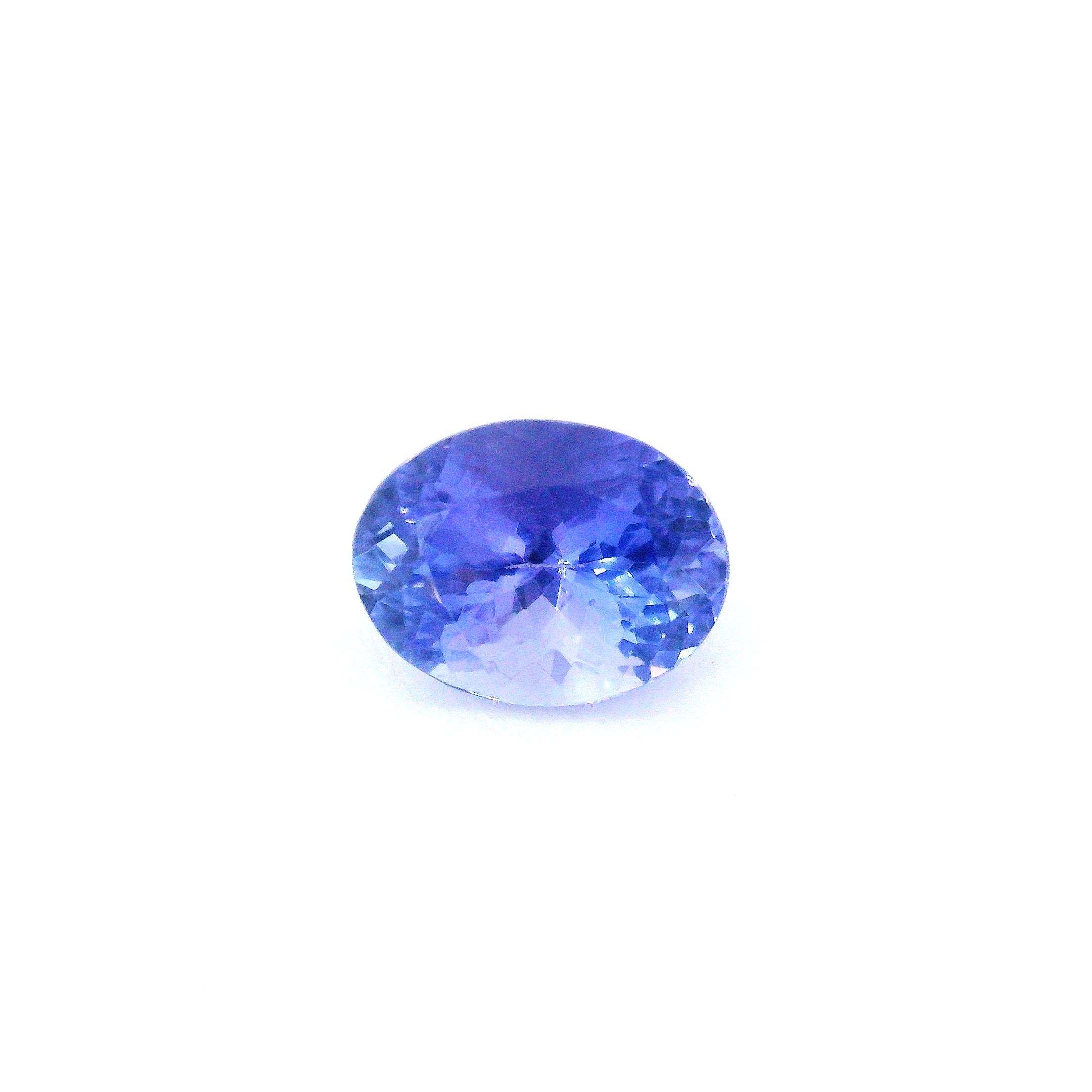 Tanzanit 1,95 ct, niebieski, szlif owalny