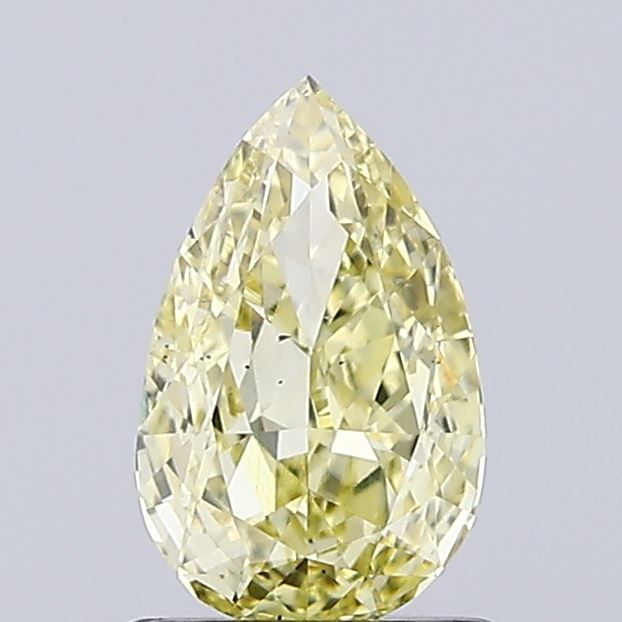 0.76 CT Fancy Intense Greenish Yellow PEAR