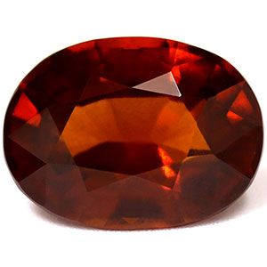 Granat 9,10 ct, pomarańczowy, szlif owalny