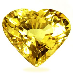 Szafir 2,50 ct, żółty, szlif serce