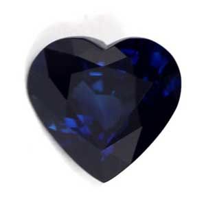Szafir 1,60 ct, niebieski, szlif serce