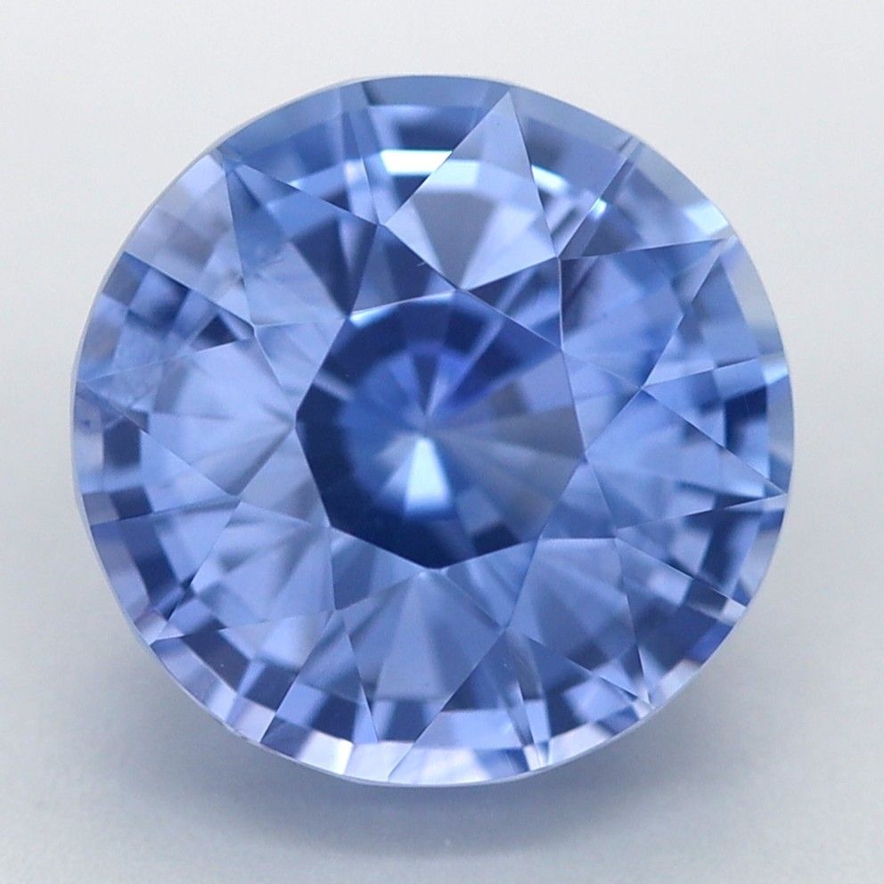 Szafir 3,53 ct, niebieski, szlif okrągły