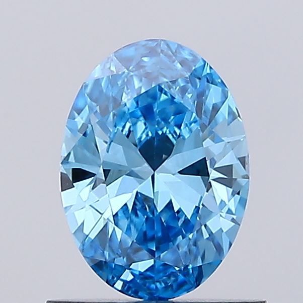 0.69 CT Fancy Vivid Blue OVAL