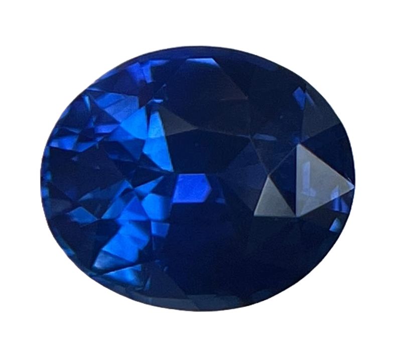 Szafir 2,72 ct, niebieski, szlif owalny