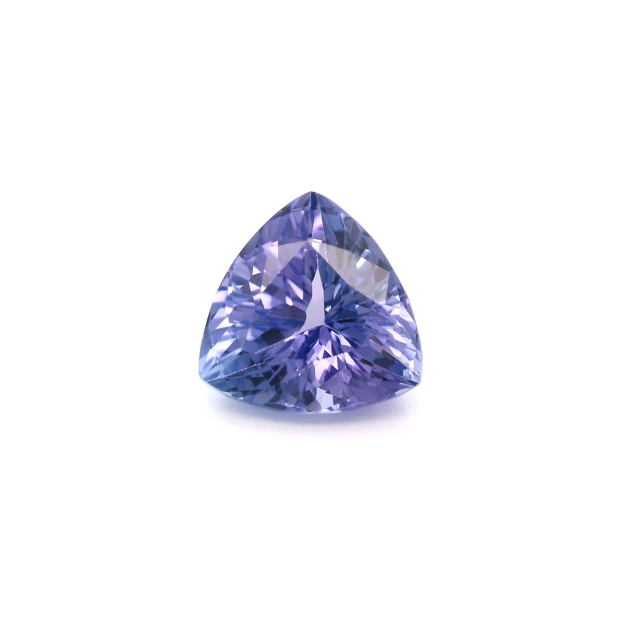 Tanzanit 3,22 ct, niebieski, szlif trójkątny