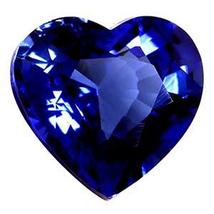 Szafir 1,04 ct, niebieski, szlif serce