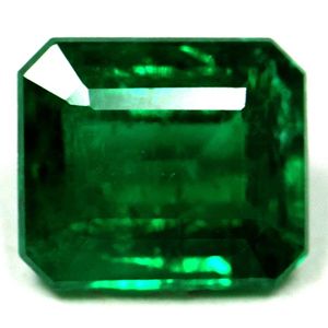 Szmaragd 1,38 ct, zielony, szlif szmaragdowy