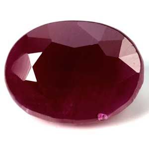 Rubin 6,74 ct, czerwony, szlif owalny