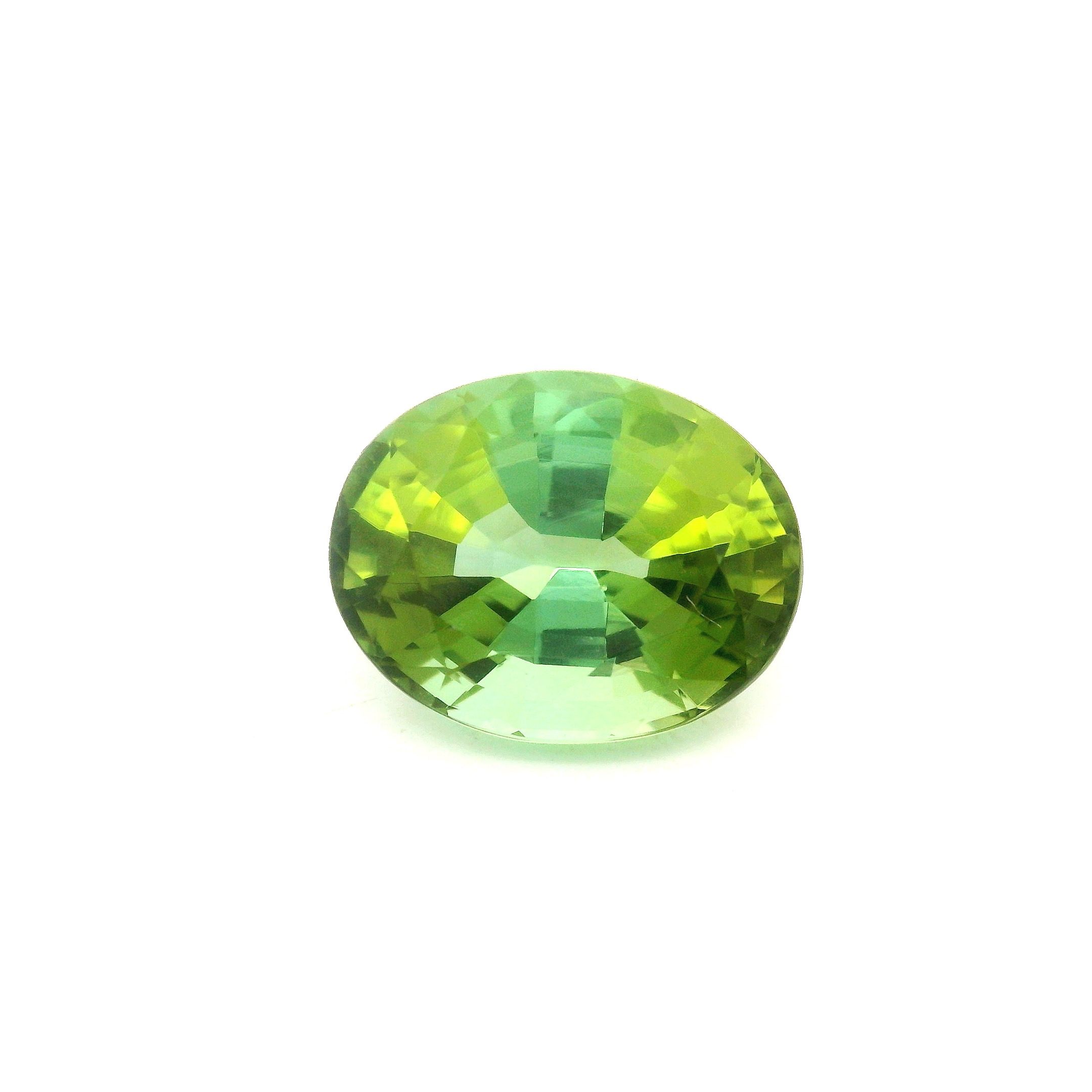 Turmalin 5,60 ct, zielony, szlif owalny
